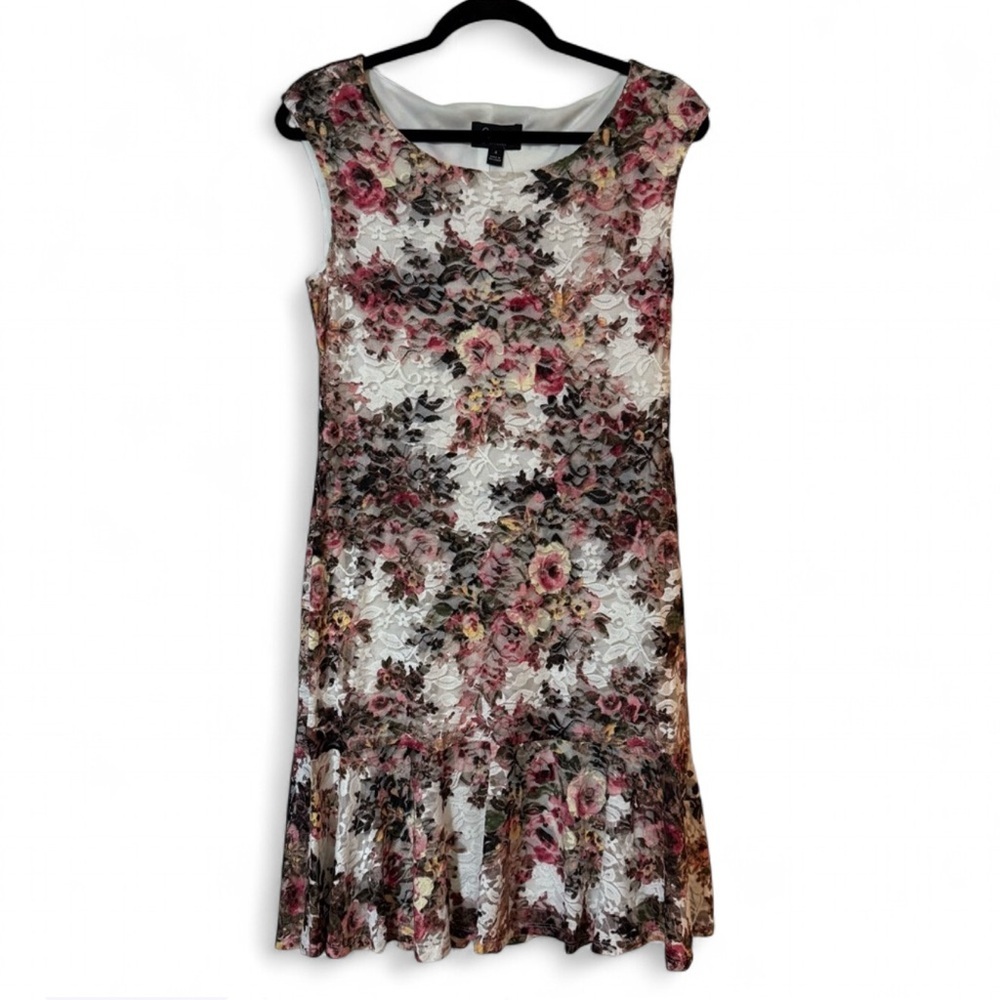 Connected Apparel Floral Lace Dress